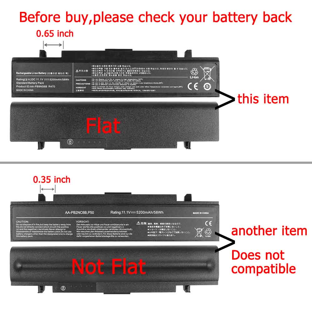 6 Cell Black Samsung 300E4A-A02 Battery