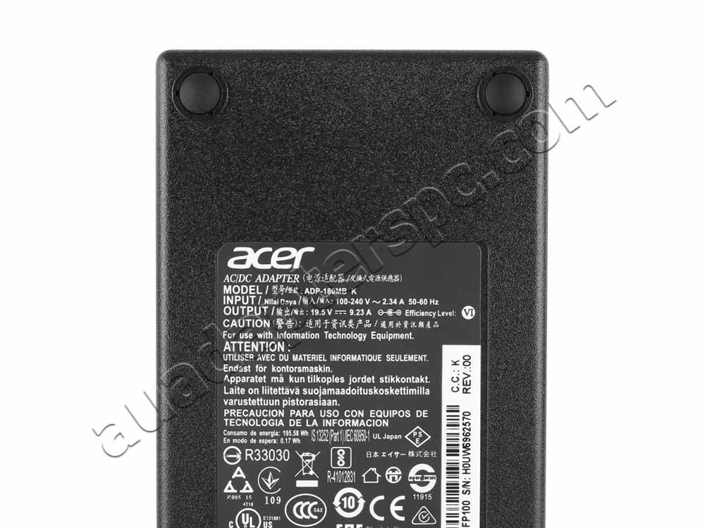 Original 180W Acer Nitro 5 AN515-58-582W Adapter Charger + Cord