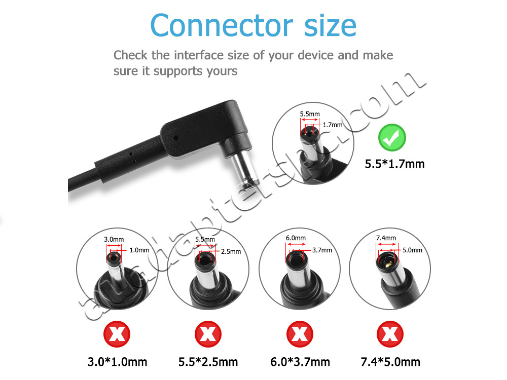 Original 19V 2.37A 45W Delta Acer ADP-45FE F ADP-45HE D Charger Adapter + Free Cord