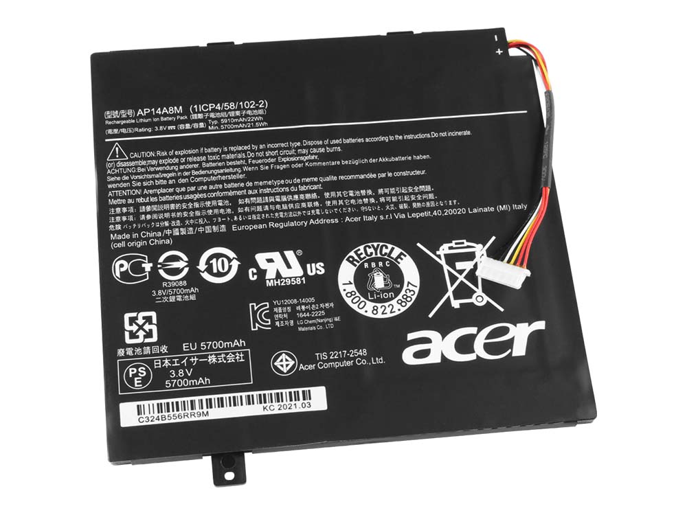 22Whr 3 Cell Acer Iconia Tab 10 A3-A20 A3-A20FHD A1407 Battery