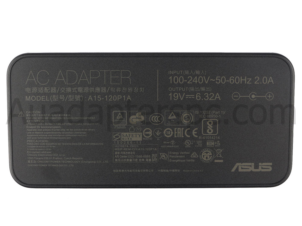 120W Adapter Charger Asus 0A001-00060400 + Free Cord