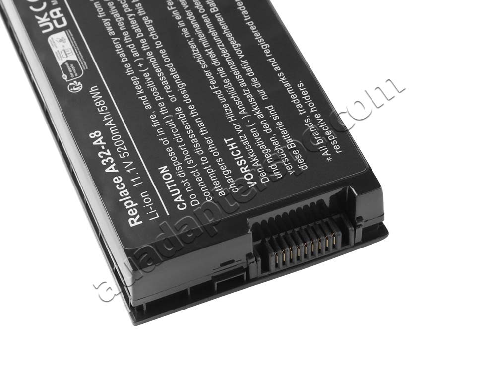 4800mAh 49Wh 6-Cell Asus A8Jv A8LE A8M A8SC Battery