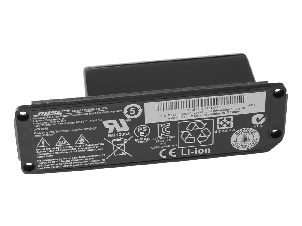 2230mAh 17Wh 2-Cell Bose Soundlink Mini I 061384 061385 Battery