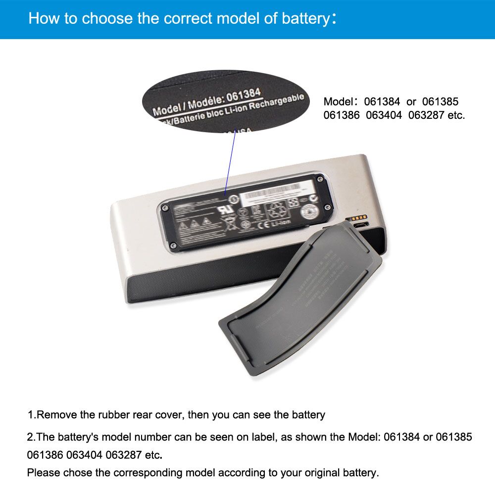 Original 2330mAh 17Wh 2-Cell Bose 088789 088796 Battery