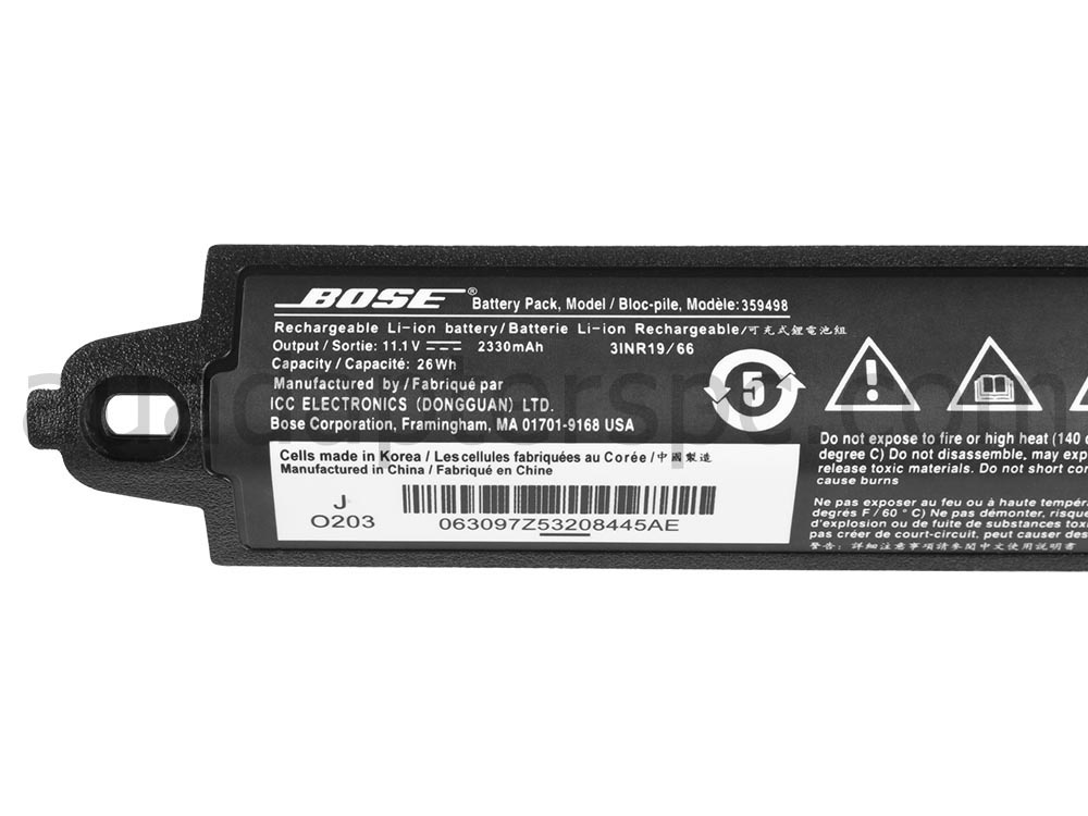 Original 2330mAh 26Wh 3-Cell Bose 359495 Battery