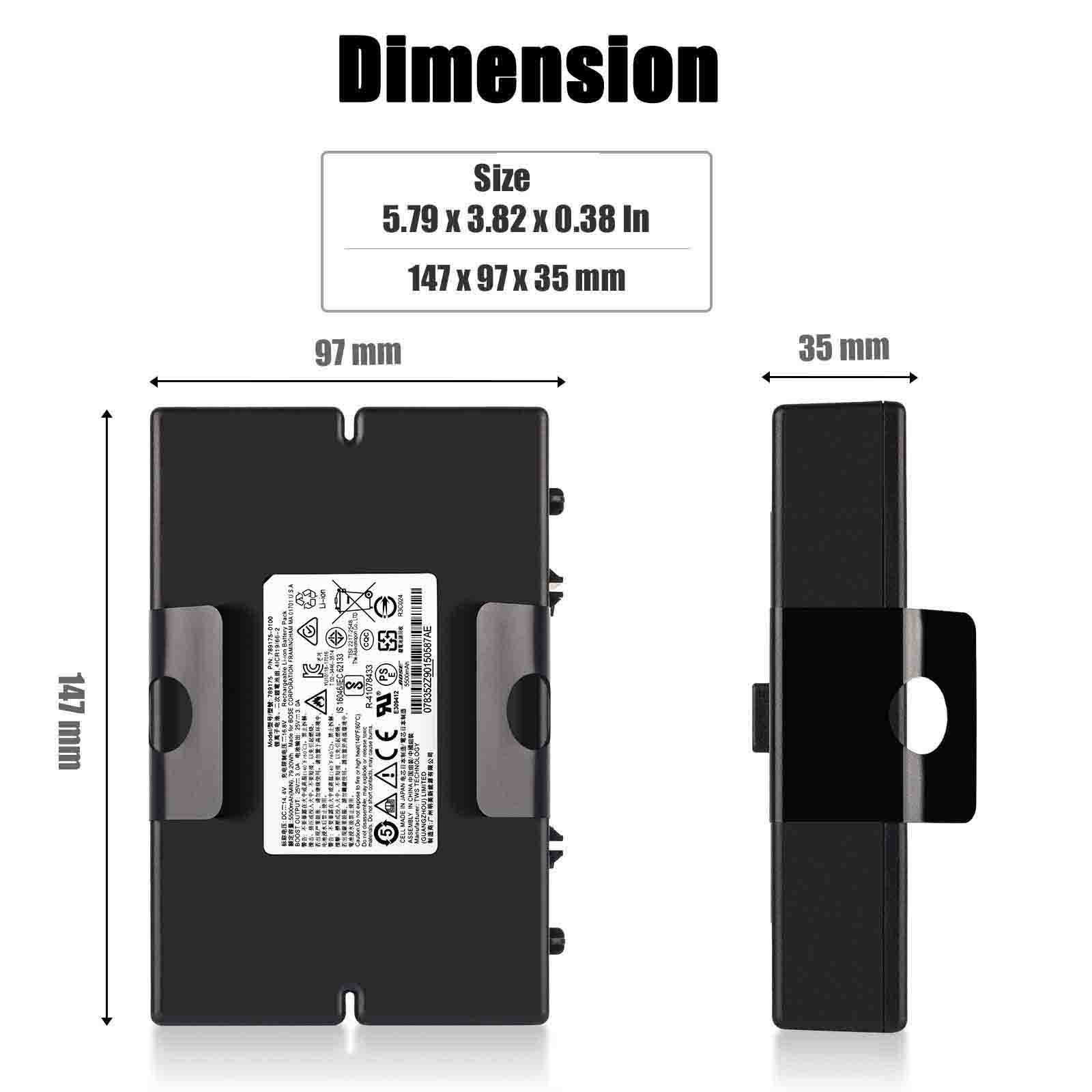 Original 5500mAh 8-Cell Bose S1 Pro Battery