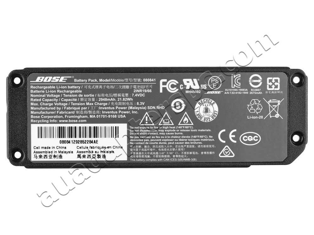 Original 2948mAh 21.82Wh 2-Cell Bose 088789 Battery