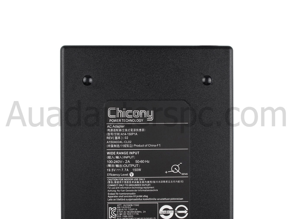 Original 150W Slim MSI Chicony A14-150P1A Power Adapter + Free Cord