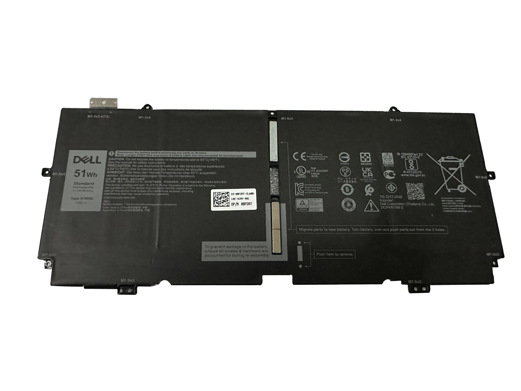 Original 6710mAh 51Wh Dell XPS 13 7390 2-in-1 Battery