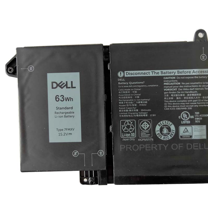 Original 4145mAh 63Wh 4-Cell Dell 7FMXV Battery