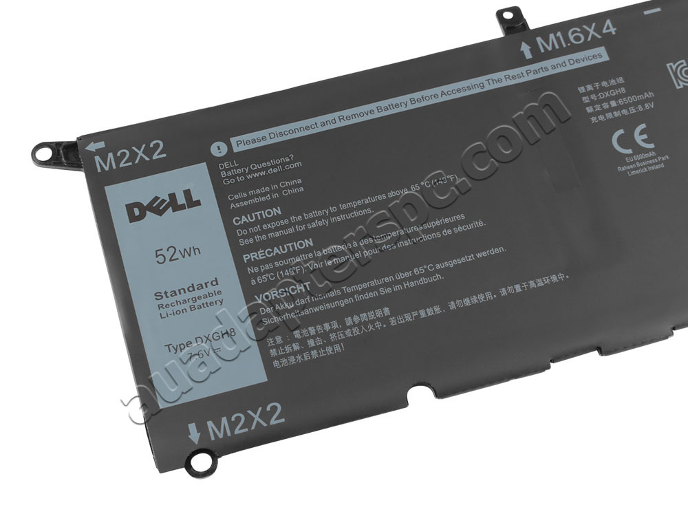 Original 6500mAh 52Wh 4-Cell Dell XPS 13 9370-0M7D0 Battery