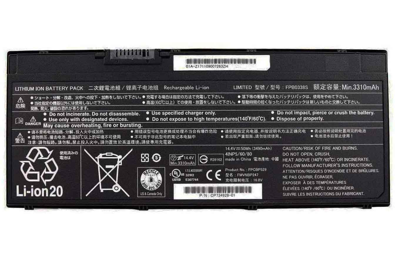 Original 3490mAh 50Wh 4-Cell Fujitsu CP721834-01 Battery