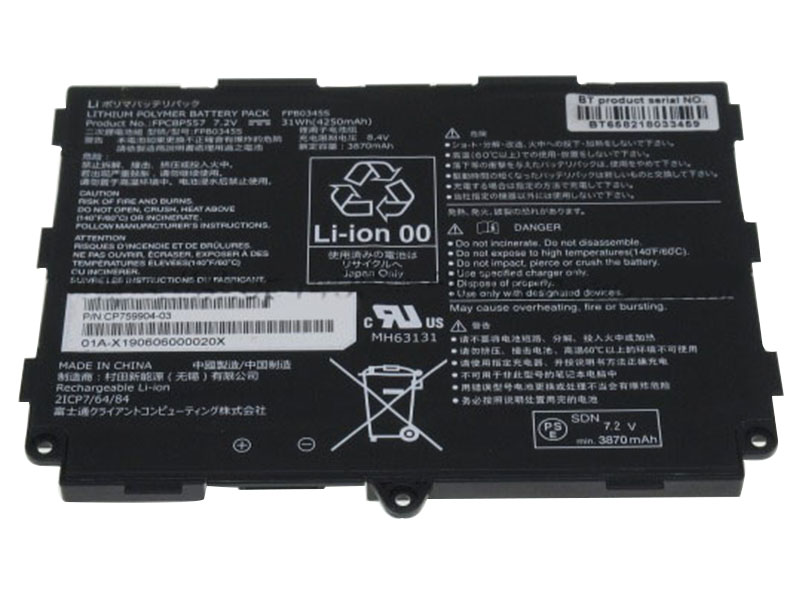 Original 4250mAh 31Wh 2-Cell Fujitsu FPCBP557 Battery