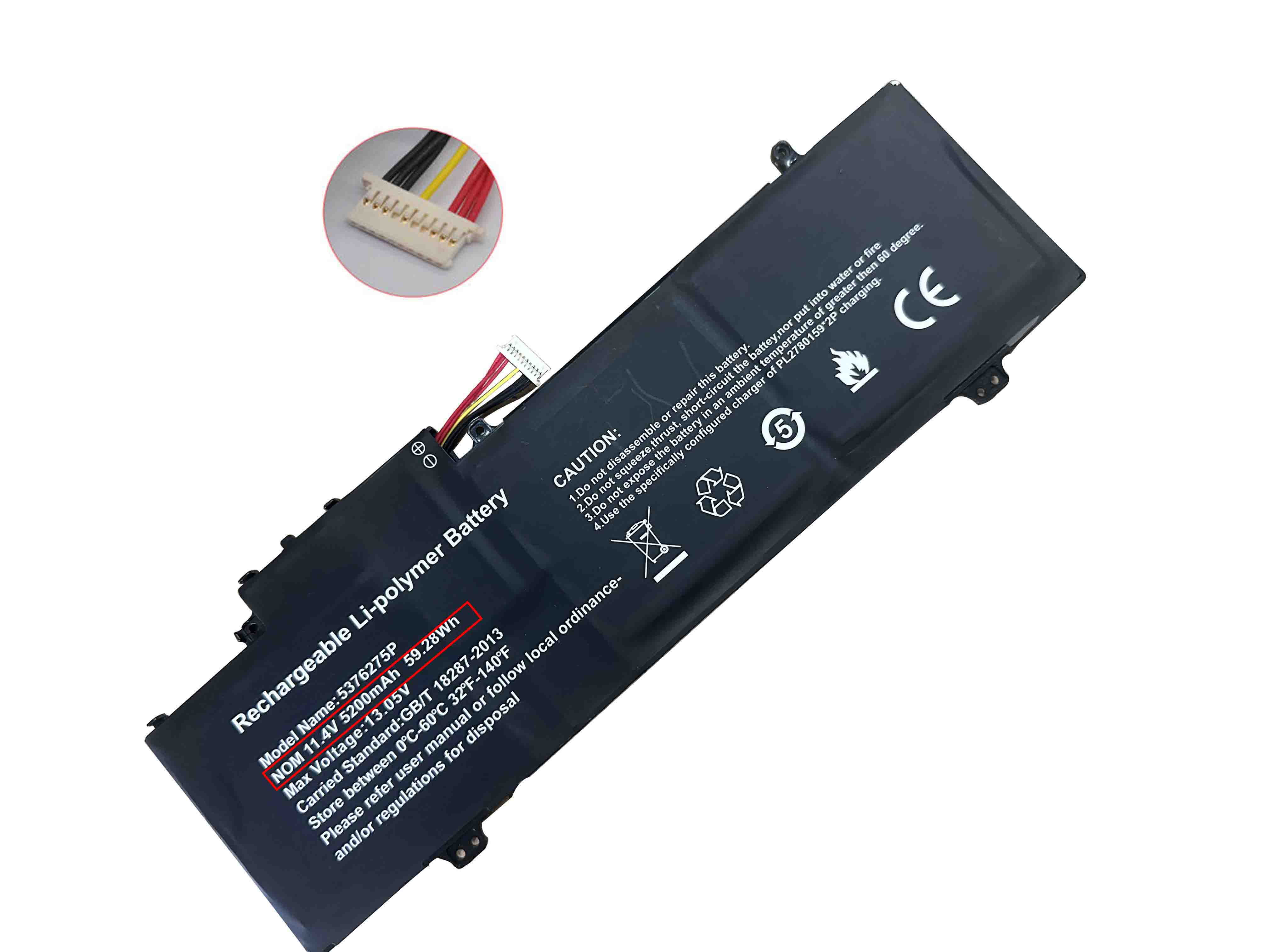 Original 5200mAh 59.28Wh 3-Cell Gateway 5375275P 5376275P Battery