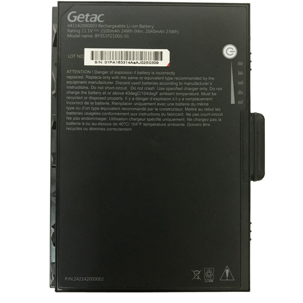 Original 2100mAh 24Wh 3-Cell Getac 441129000001 Battery