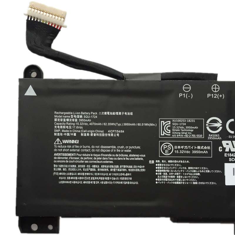 Original 4070mAh 62.35Wh 3-Cell Gigabyte Aorus 15-X9 Battery