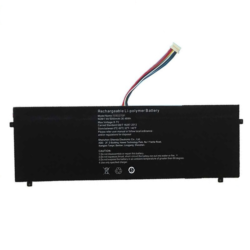 Original 5000mAh 38Wh 2-Cell Jumper 5080270P Battery