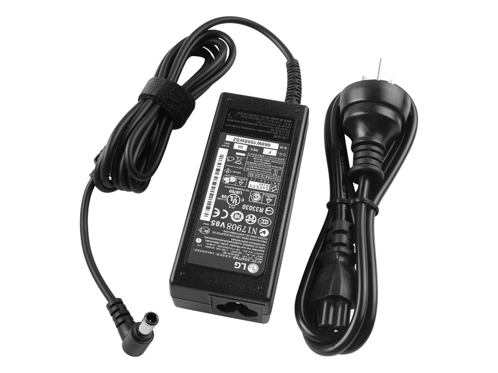 65W LG 21:9 UltraWide Personal TV 29UT55V 29UT55V-PZ Adapter Charger + Free Cord