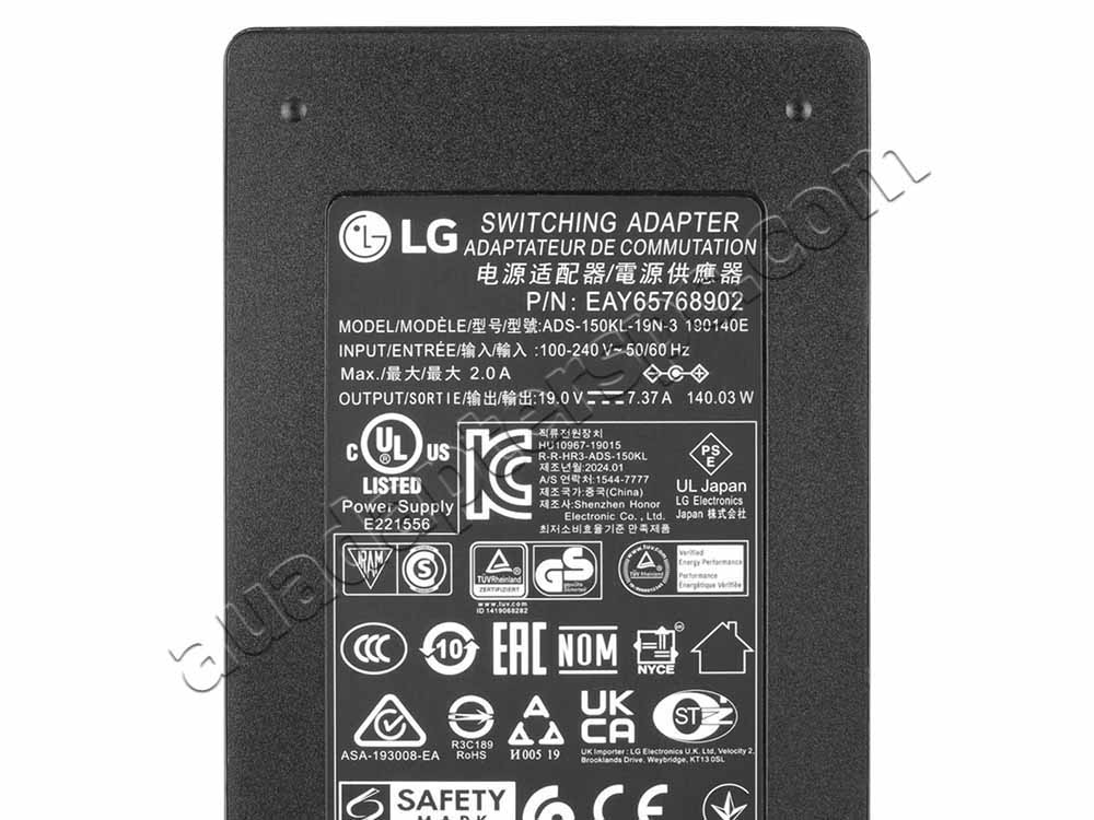 140W LG'S 27-inch V720 all-in-one PCs V720-TH31K Adapter Charger + Free Cord