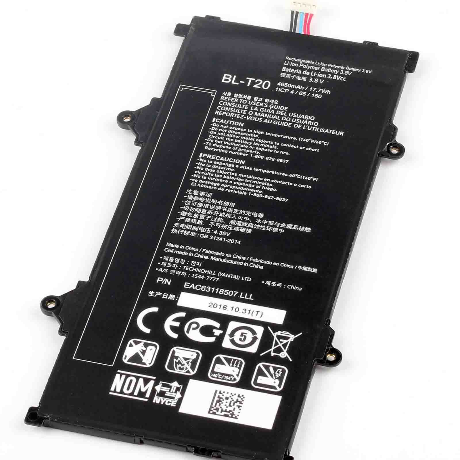 Original 4650mAh 17.7Wh 2-Cell LG Gpad X8.0 V520 Battery