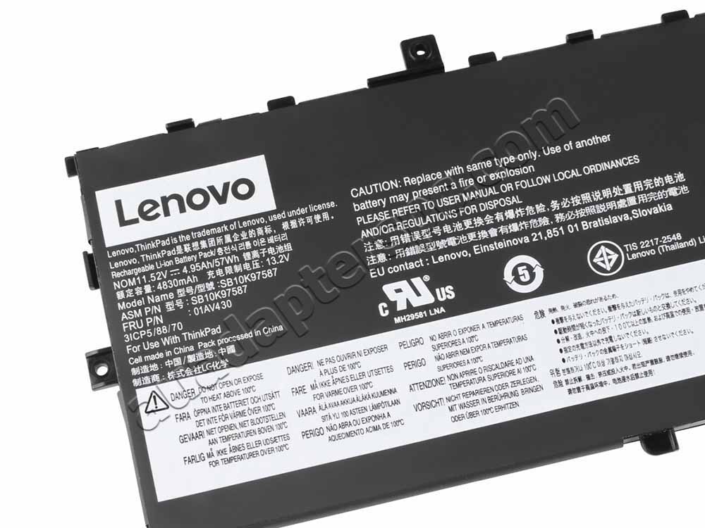 Original 4950mAh Lenovo ThinkPad X1 Carbon 6th Gen 20KH003BIX Battery