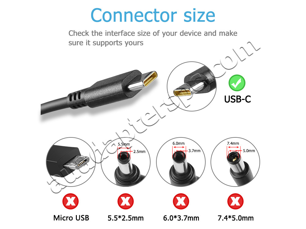 65W USB-C Microsoft Surface Pro 7 (PUW-00003) Adapter Charger