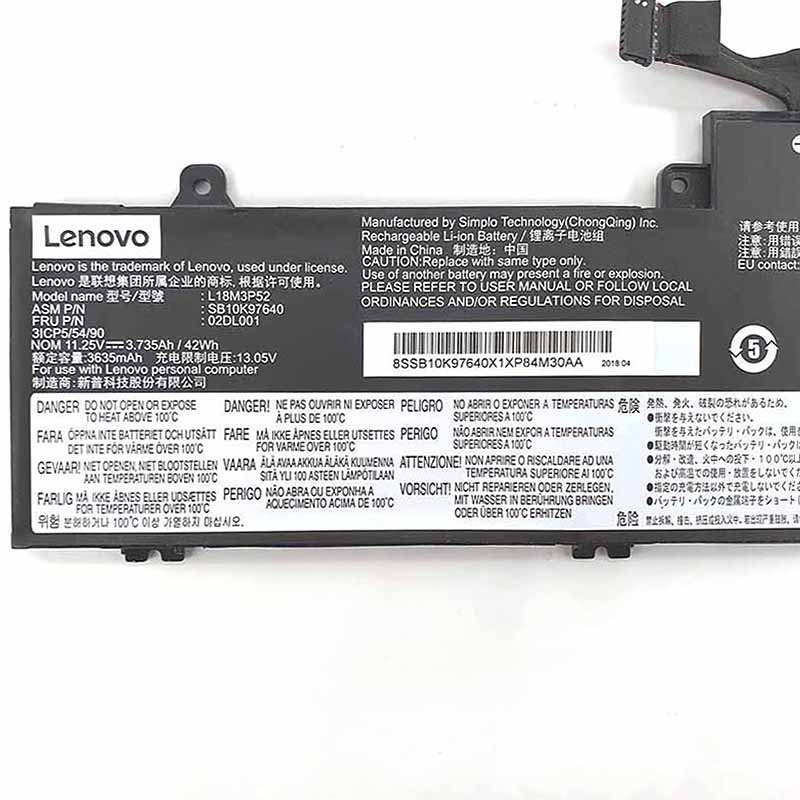 3735mAh 42Wh 3-Cell Lenovo L18C3P51 L18L3P51 Battery