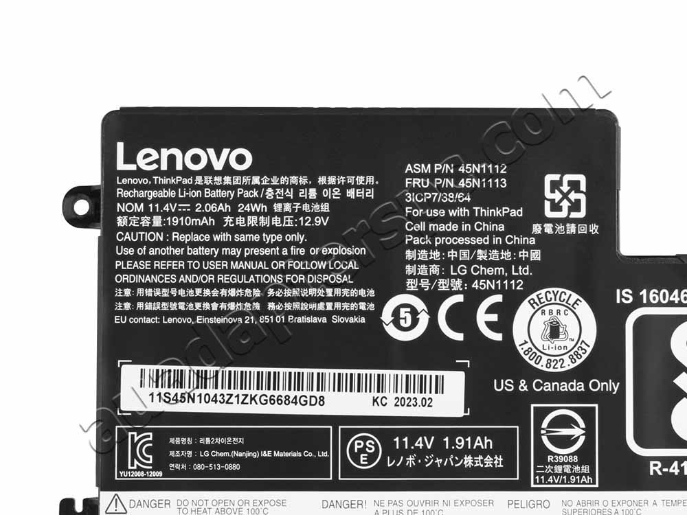 24Wh Original 6-cell Lenovo thinkpad T450 20BU 20BV Battery