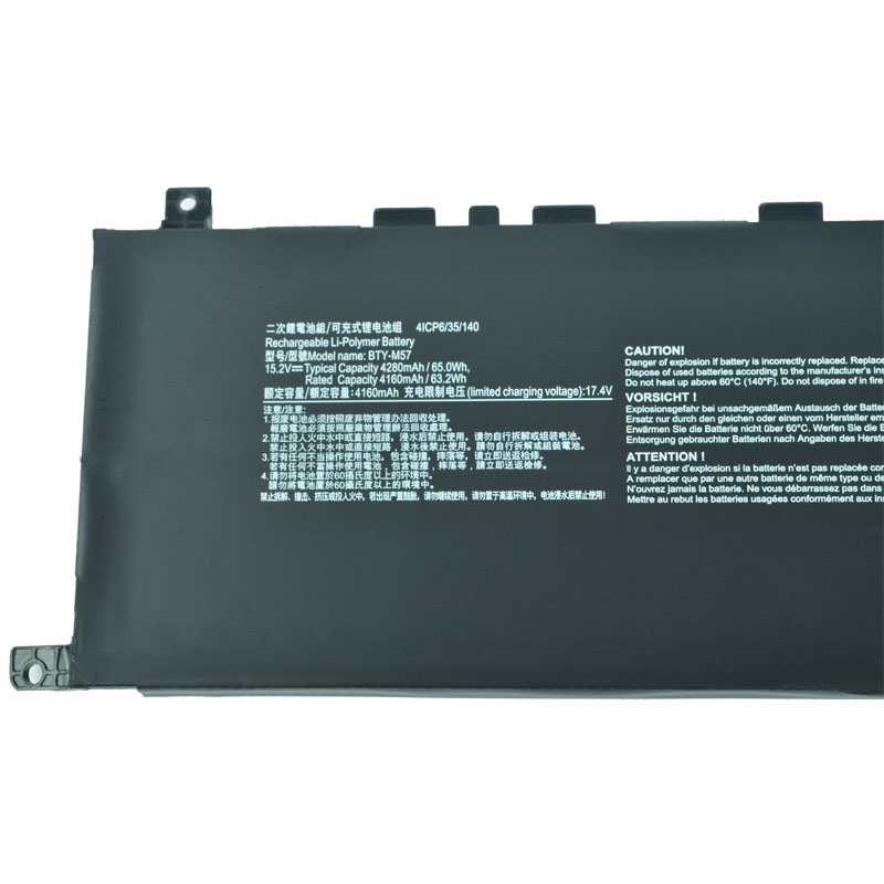 4280mAh 65Wh 4-Cell MSI Vector GP76 12UGS-298 Battery