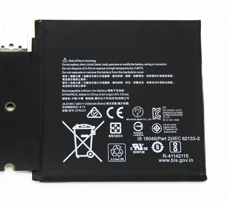 Original 3500mAh 26.81Wh 2-Cell Microsoft DYNU01 Battery