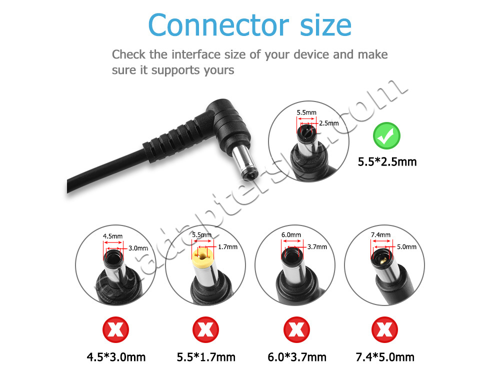 65W Adapter Charger Packard Bell MX52-B-085FR MX52-B-111 + Free Cord