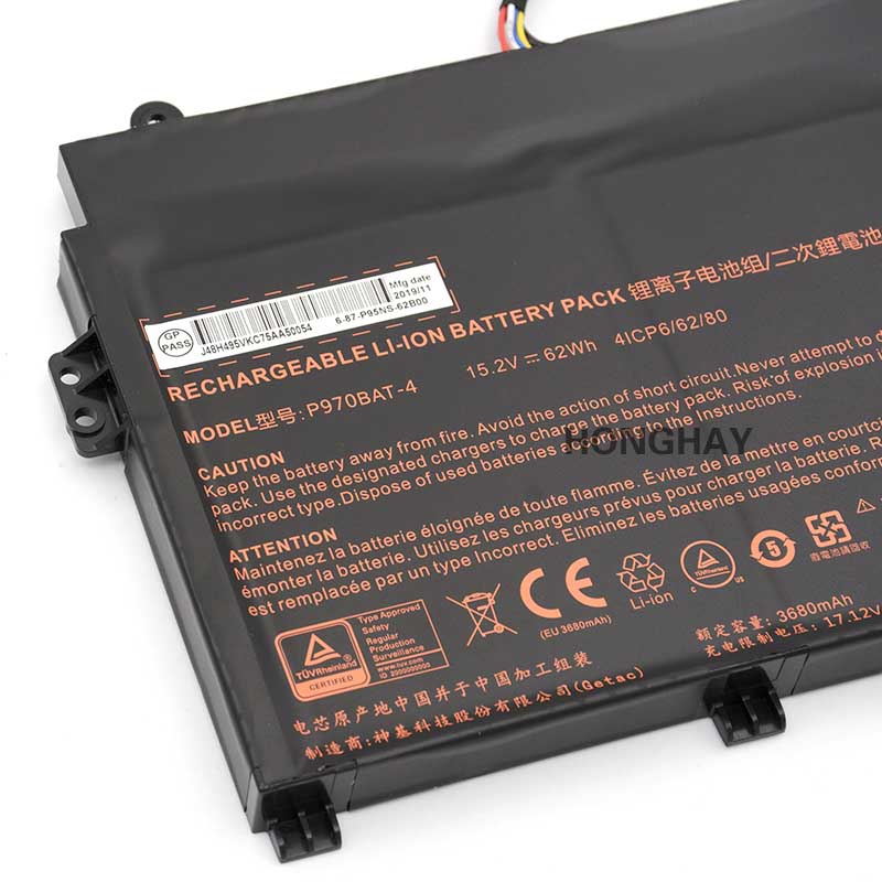 Original 3680mAh 62Wh Schenker KEY AI Laptop Battery