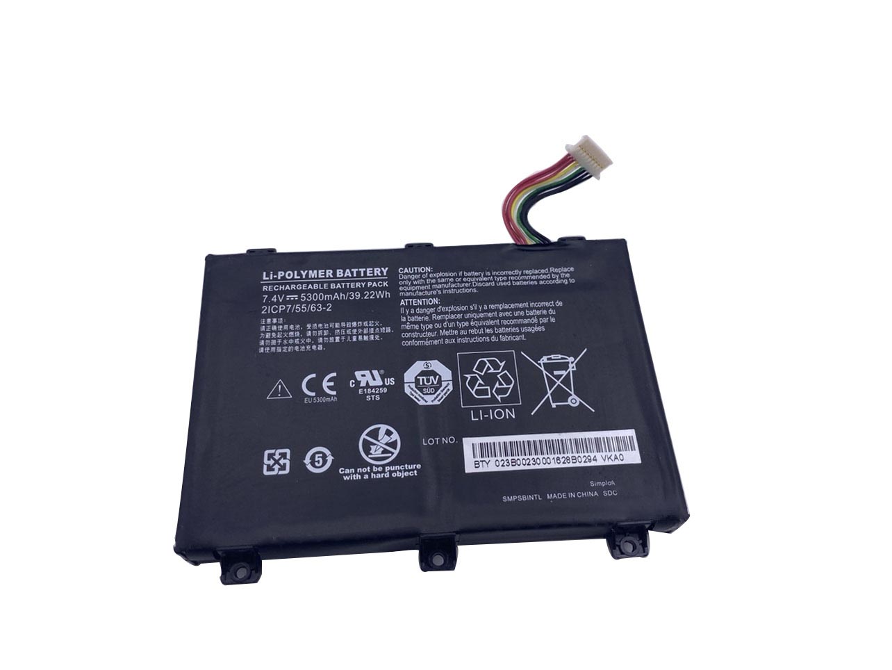 5300mAh 39.22Wh 2-Cell Xplore XSlate B10 IX101B2 Series Battery