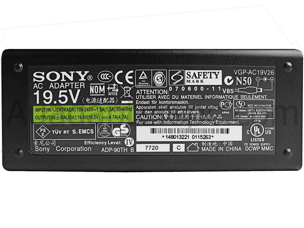 90W Sony VAIO Fit 15E SVF15 Series Adapter Charger + Free Cord